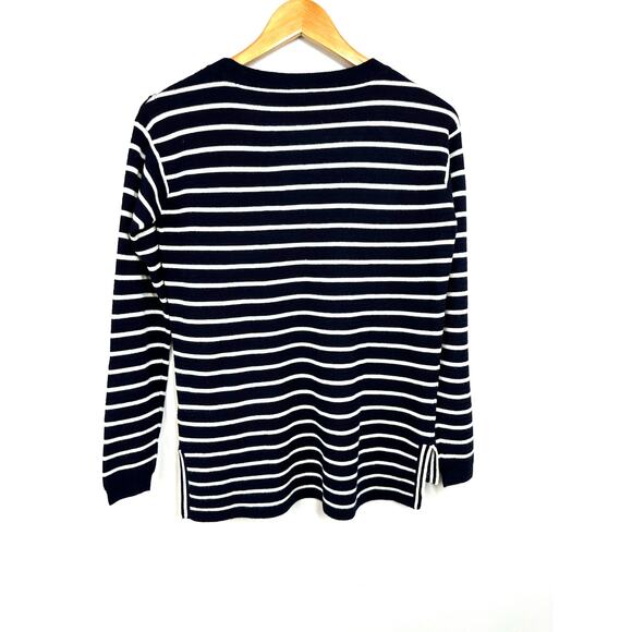J.Crew Striped Merino Wool Sweater with Jewel Embellishment Size XS NWT - Picture 6 of 12